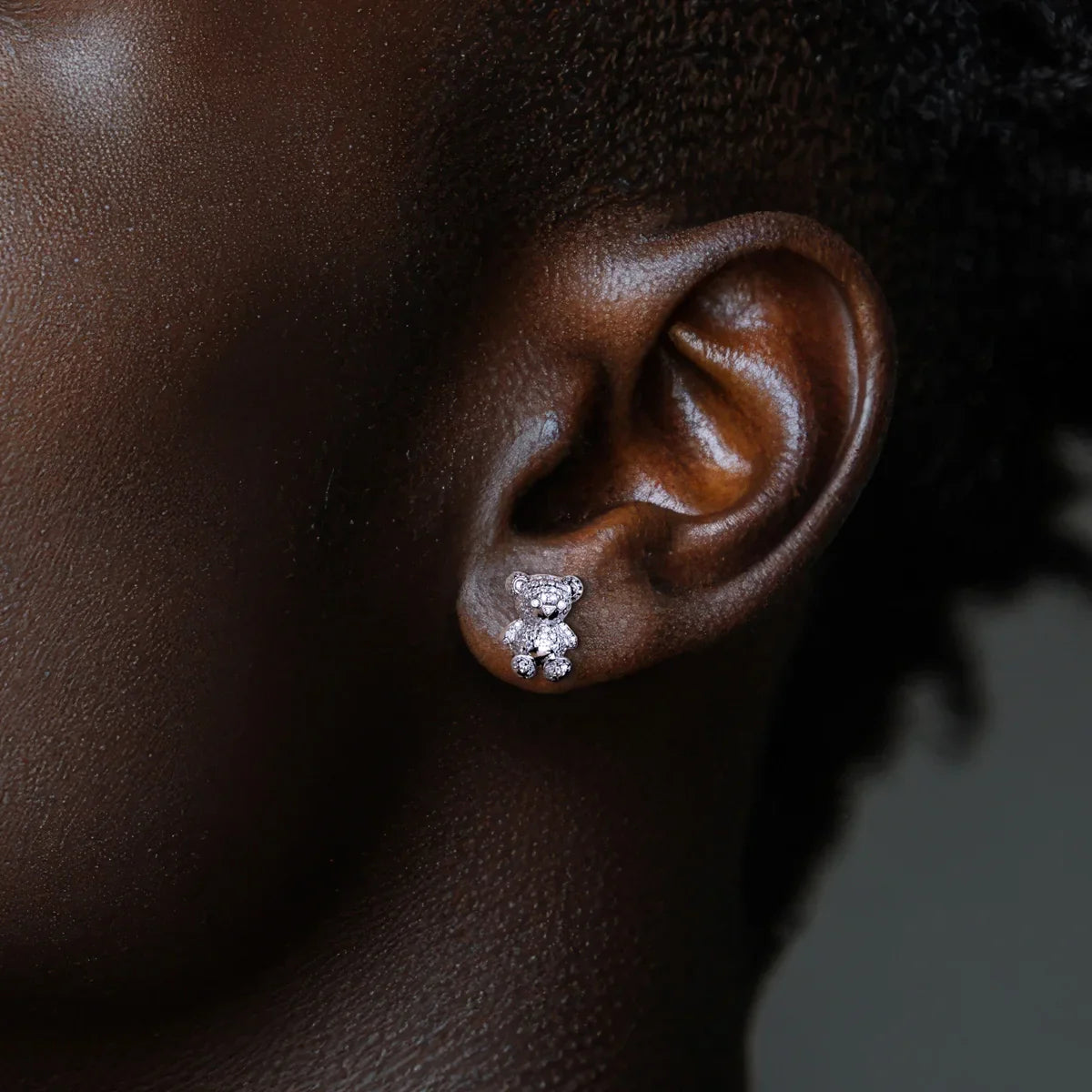 Moissanites Bear Earrings 925 Sterling Silver D Color VVS1 Moissanite Stud Earrings for Woman Jewelry Wholesale