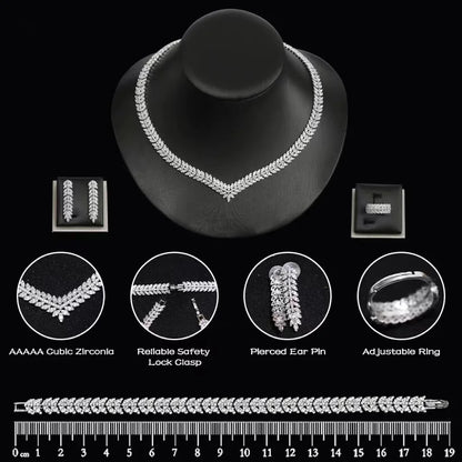 Elegant gold-plated Dubai jewelry set, suitable for women's party gifts, simple and elegant UAE wedding bride 4-piece jewelry se