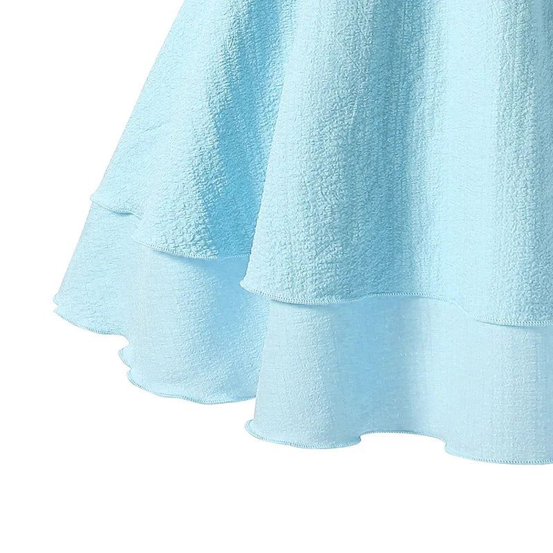 7-12 Years Teen Girls Dress Solid Color Sling Tiered Sleeveless Princess Dress For Kids Children Birthday Present Clothes