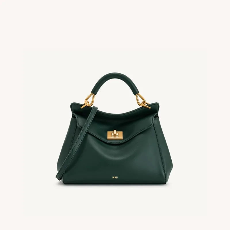 Spring&Autumn buckle bag niche fashion genuine leather shoulder crossbody bag buckle high-end versatile Women handbag