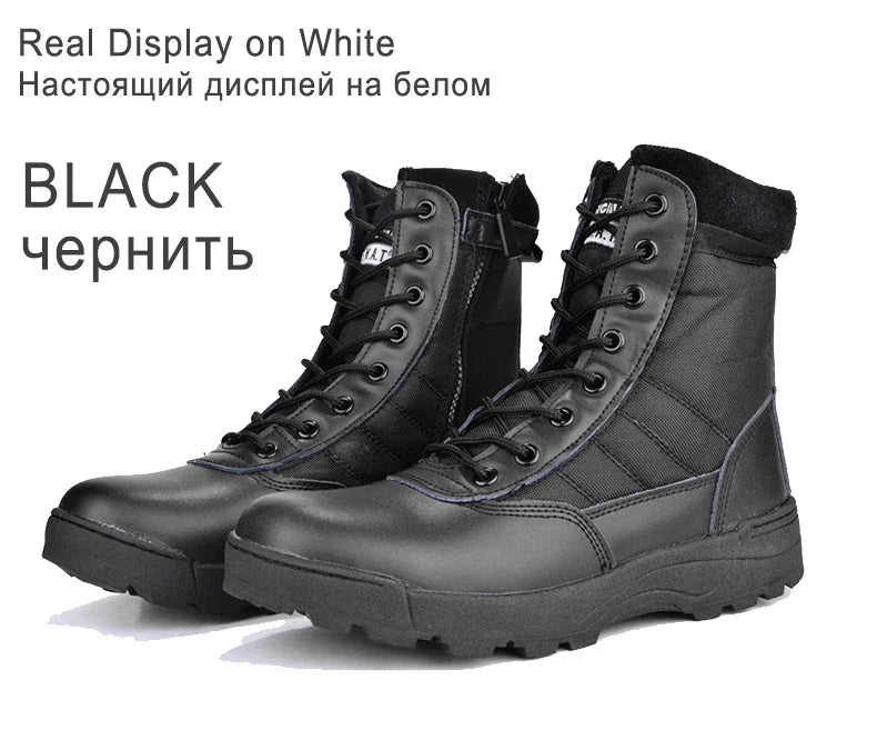 Men's Boots 2026 New Tactical Boots Special Force Desert Combat Boots Men Work Shoes Outdoor Hiking Ankle Boots