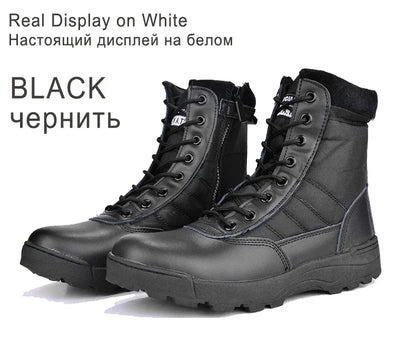 Men's Boots 2026 New Tactical Boots Special Force Desert Combat Boots Men Work Shoes Outdoor Hiking Ankle Boots