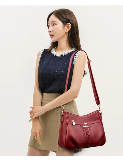 Genuine High Quality Soft Leather Women's Handbag Trend Designer Female Crossbody Bag Casual Shoulder Messenger Handbags 2024