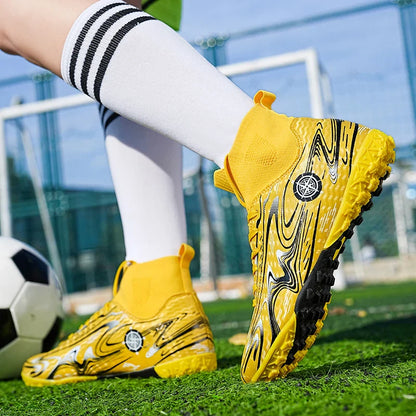 Children Professional Soccer Boots Non-slip Kids Football Shoes Outdoor Sock Boys Sport Futsal Match Training Sport Sport Sneake