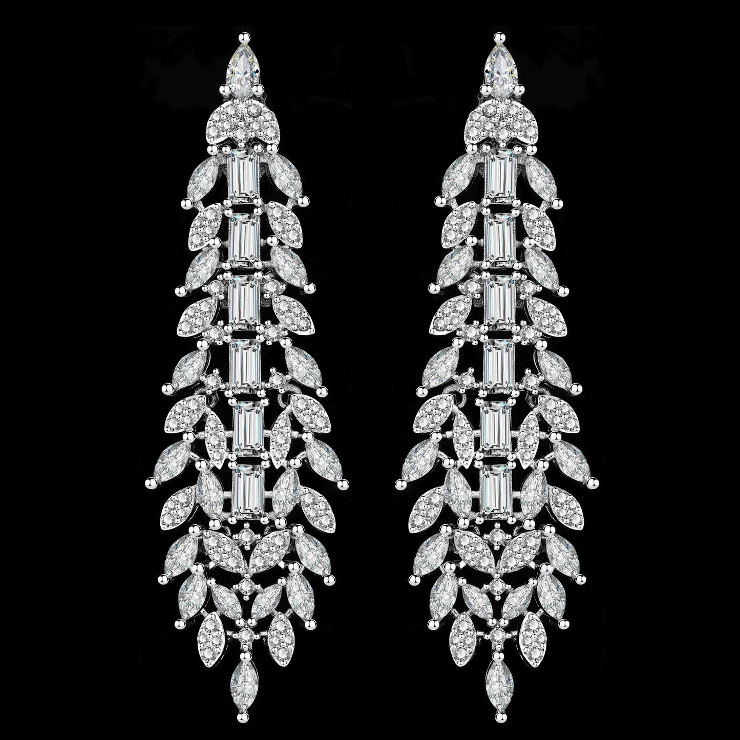 4 Piece Bridal Zirconia Full Jewelry Set for Women Party Luxury CZ Crystal Wedding Necklace