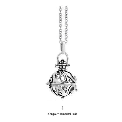 Music Chime Mexico Angel Ball Caller Locket Necklace Antique Vintage Pregnancy Essential Oil Diffuser Aromatherapy Necklace