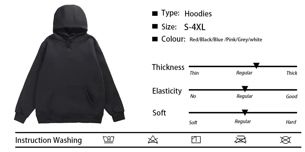 I Hate Fleece-Lined  Graphic Print  Hoodie Men Women Hip Hop Alternative Heavy Metal Oversized Streetwear Male Fashion Hoodies