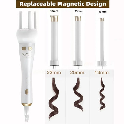 White Purple 2 Colors Replacement Professional Portable Auto Rotating Curling Iron 32mm 13mm Hair Iron (Genuine) US