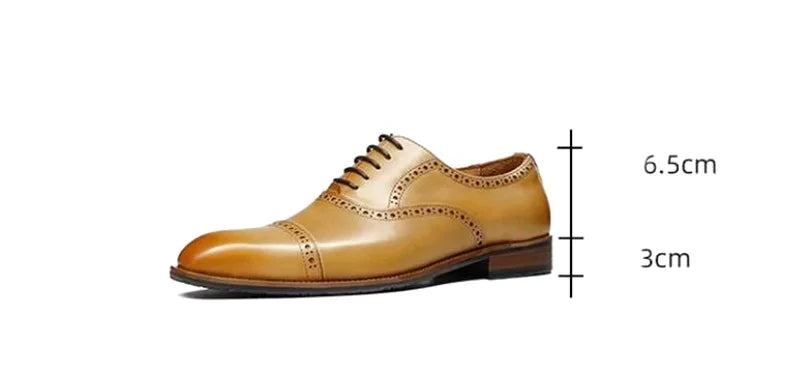 High Quality Genuine Leather Formal Shoes For Men New Style Carved Pattern Lace-up Three-joint Oxford Wedding Dress Shoes