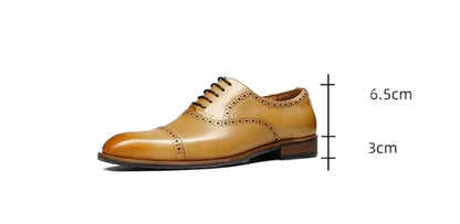 High Quality Genuine Leather Formal Shoes For Men New Style Carved Pattern Lace-up Three-joint Oxford Wedding Dress Shoes