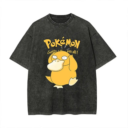 Psyduck Graphic T Shirt Man Women Anime Short Sleeve Tee Summer 2026 Streetwear Casual Tops Y2k