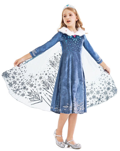 Frozen 2 Elsa Princess Girls Dress Up Snow Queen Costume Carnival Party Halloween Kids Carnival Birthday Party Clothes