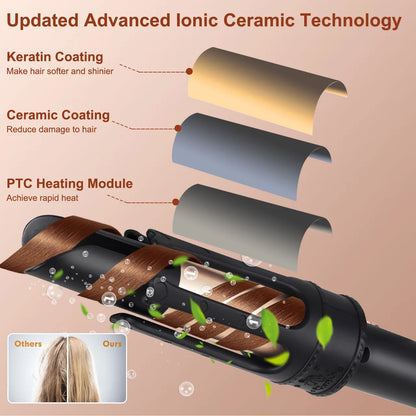 Electric Curling Iron Automatic 32mm Large Wave Lazy Person’s Temperature-Controlled Hair Curler EU Standard