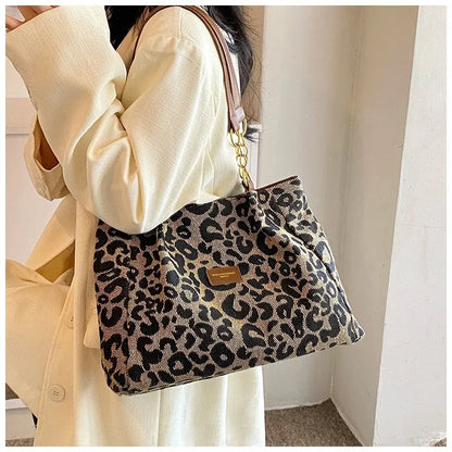 Best Selling Women's Bag, Retro Leopard Print Single Armpit Shoulder Bag, Large Capacity Tote Bag, Daily Handbag Women Shopping