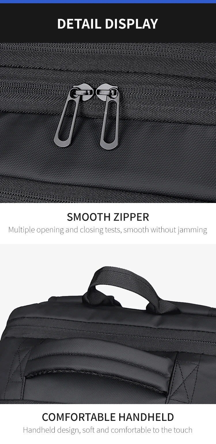 Men's Backpack with Expandable Vacuum Compression, Large Capacity, Dry and Wet Separation, Multifunctional Business Backpack for Short Business Trips