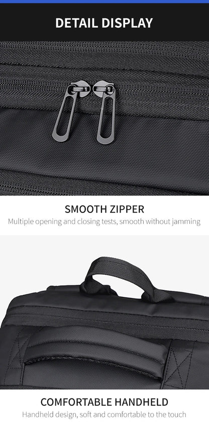 Men's Backpack with Expandable Vacuum Compression, Large Capacity, Dry and Wet Separation, Multifunctional Business Backpack for Short Business Trips