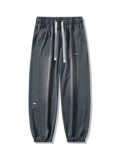 Lyocell Washed Men’s Jeans Lightweight Harem Joggers With Elastic Waist 4 Colors Baggy Denim Pants Asian Size L-6XL