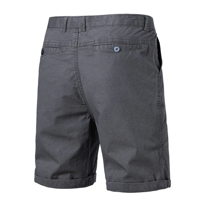 8 Colors Mens Cotton Casual Shorts Summer Business Casual Knee Pants Classic Khaki American Style Streetwear Golf Shorts Beige