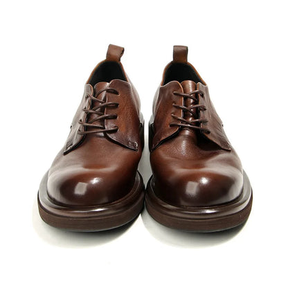 Soft Leather Mens Formal Shoes Luxury Quality Comfortable Brand Handmade Retro Genuine Leather Daily Wedding Social Shoes Male