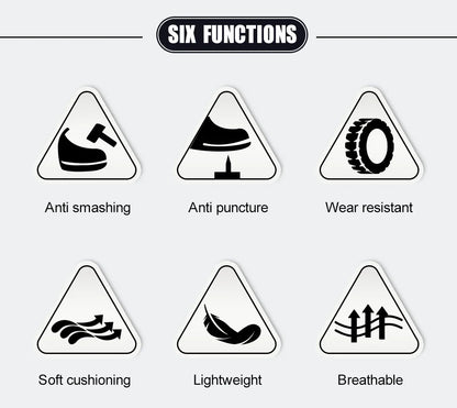 Men's Steel-Toed Safety Shoes With Anti-Crush, Anti-Puncture And Anti-Slip Soles, Fashionable Button Industrial Work Shoes