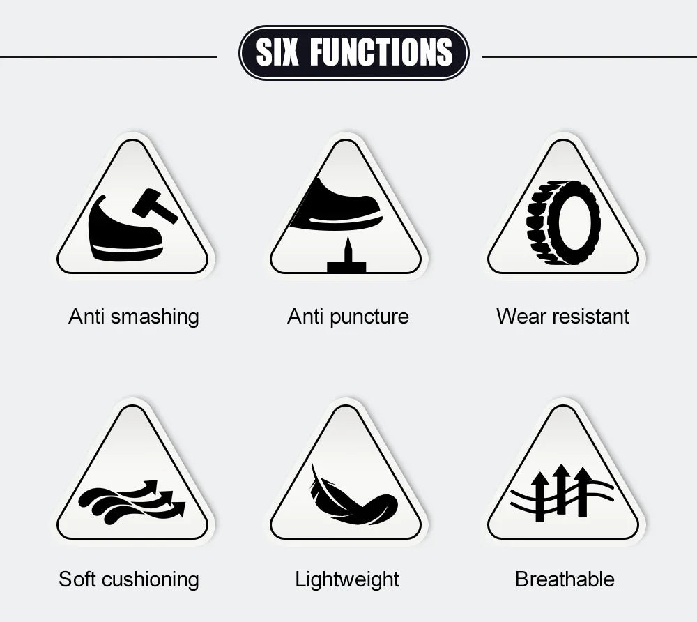 Men's Steel-Toed Safety Shoes With Anti-Crush, Anti-Puncture And Anti-Slip Soles, Fashionable Button Industrial Work Shoes