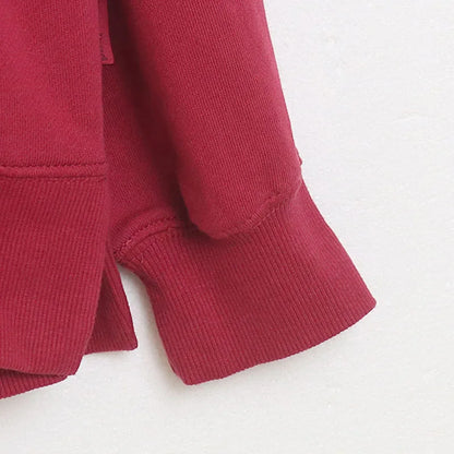 Embroidery Sweatshirt Women O Neck Pullover Tops Female Casual Loose Jumper Oversized Unisex Couple