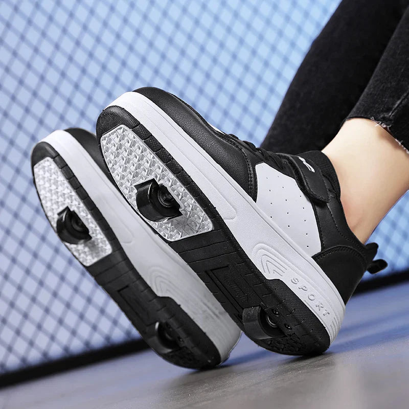 Ultra-Light Two Wheels Children's Sport Roller Skate Shoes For Kids Boys Girls Walking Running Sneakers Outdoor