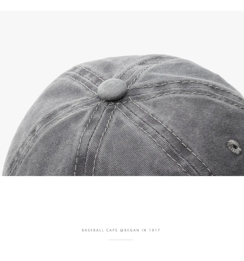 Women Men Baseball Cap Fashion Letter Embroidery Snapback Hat Vintage Washed