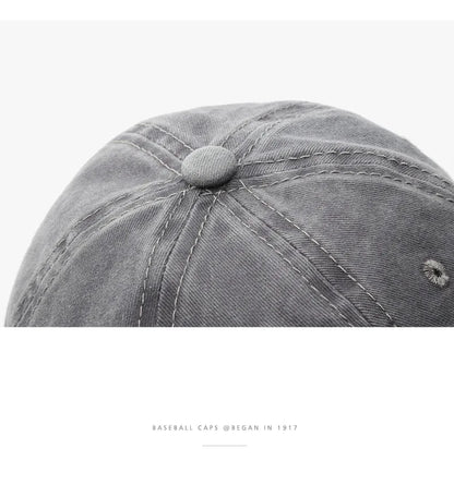 Women Men Baseball Cap Fashion Letter Embroidery Snapback Hat Vintage Washed