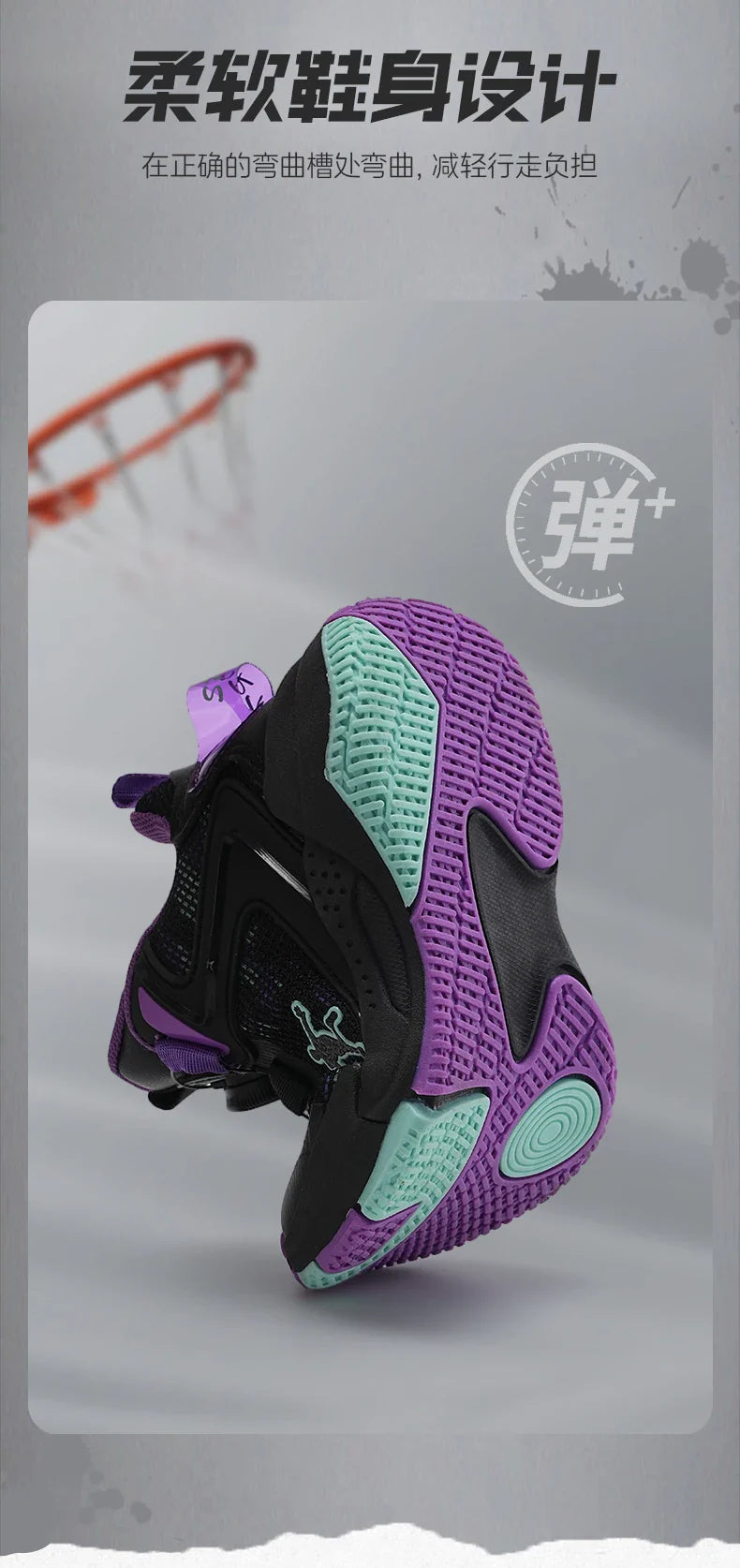 Rotary Buckle Kids Basketball Sneakers Boys Brand Sneakers Mesh Breathable Children's Basketball Shoes Outdoor Sports Shoes Girl
