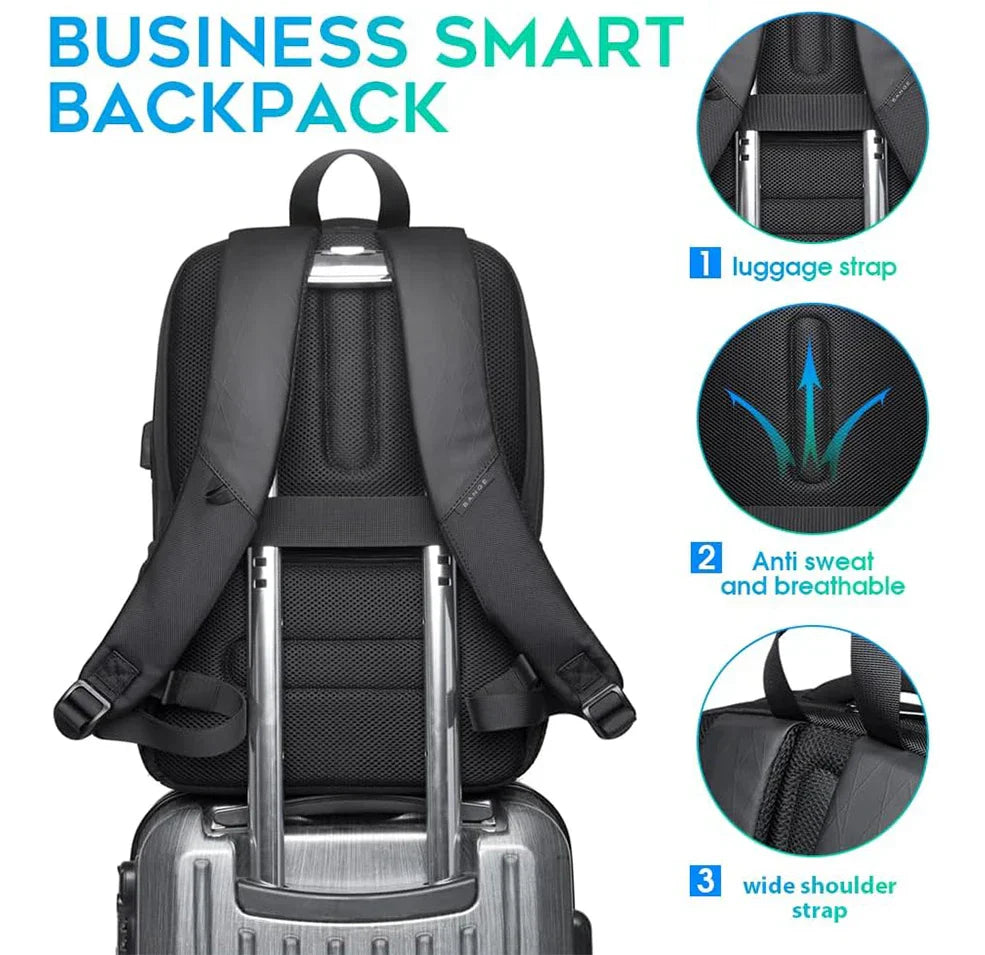Lightweight 15.6 inch Laptop Backpack Waterproof USB Charge Port Multifunctional Travel Hiking School Bag Mochila for Men