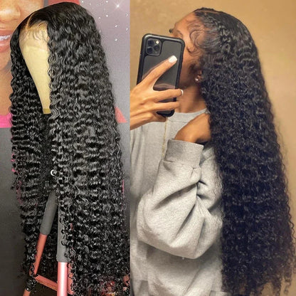 34 36inch Hd 13x4 13x6 Curly Wigs Deep Wave Frontal Wig Brazilian Curly Human Hair Wig Loose Water Wave Wig For Women