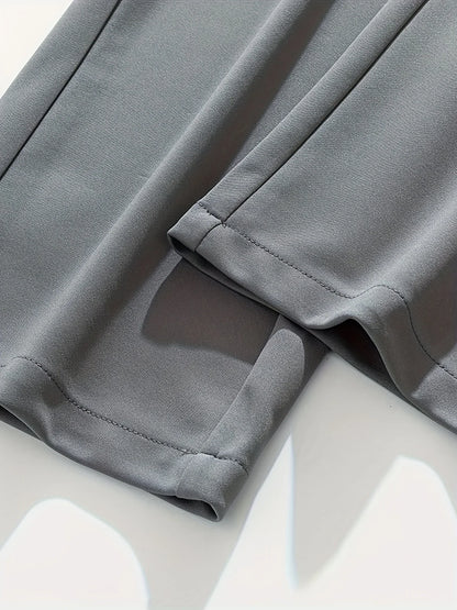 Men's summer sweatpants with drawstrings and pockets, quick-drying loose fit, smart casual jogging bottoms for outdoor activitie