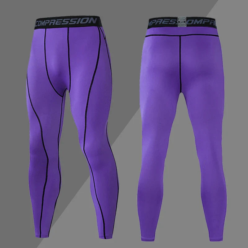 Mens Compression Sweatpants Male Tights Sport Pants for Gym Fitness Running Joggings Workout Trousers Dry Fit Leggings