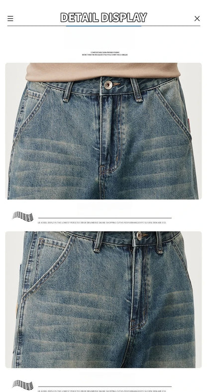 Summer Micro-cone Straight Jeans for Men Loose Comfortable and Versatile Casual Teenager Trendy Retro Trousers jeans for man