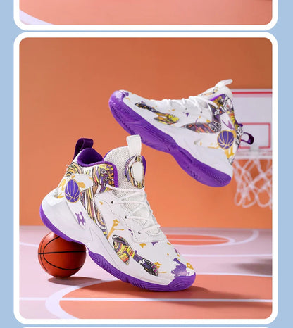 Children's basketball shoes non-slip breathable basketball training shoes with boys and girls basketball shoes sneakers 31-39