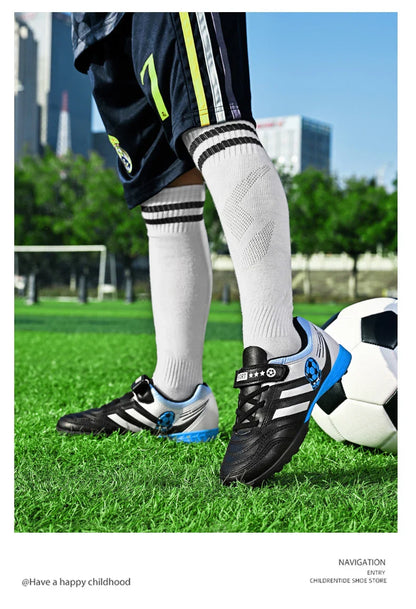 New Kids Turf Football Boots Training Shoes Soccer Shoes Drop Shipping Professional Match Grass Ultralight Cleats Boys Non-Slip