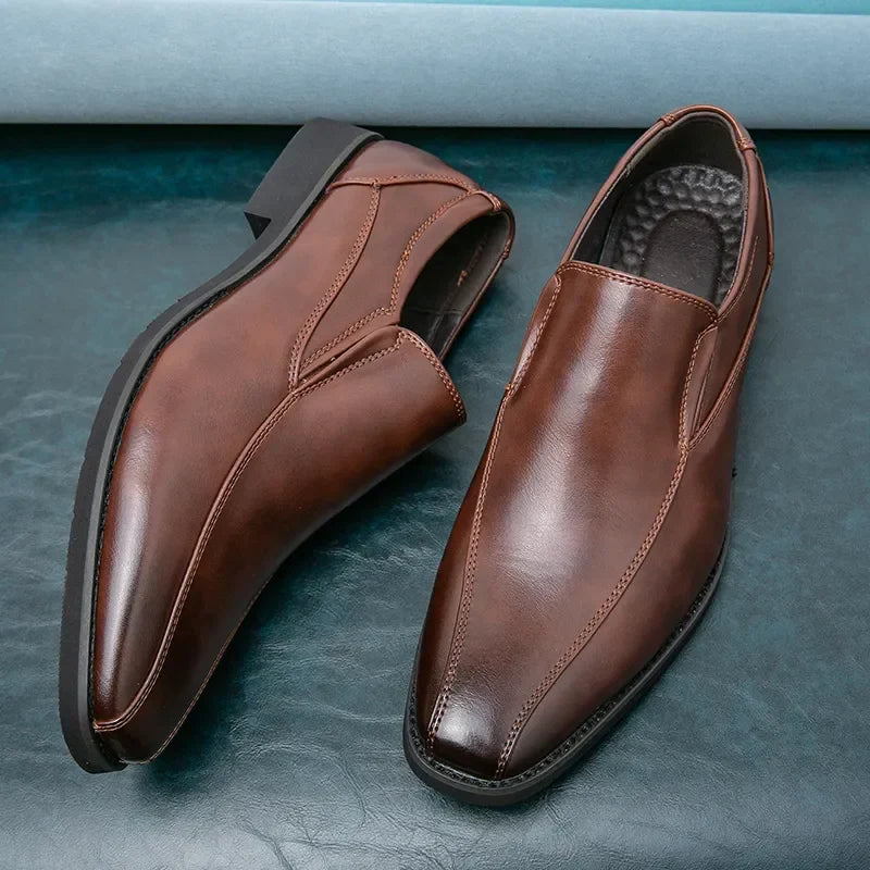 Casual Business Leather Shoes Men Loafers Formal Wedding Shoes Leisure Party Office Flats Men's Social Dress Moccasins