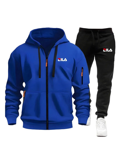 Men's Tracksuit Hoodies Pants Plus Size Autumn Winter Daily Casual Sporty Jogging Suit Fashion Sweatshirt Outfit Male Sports Set