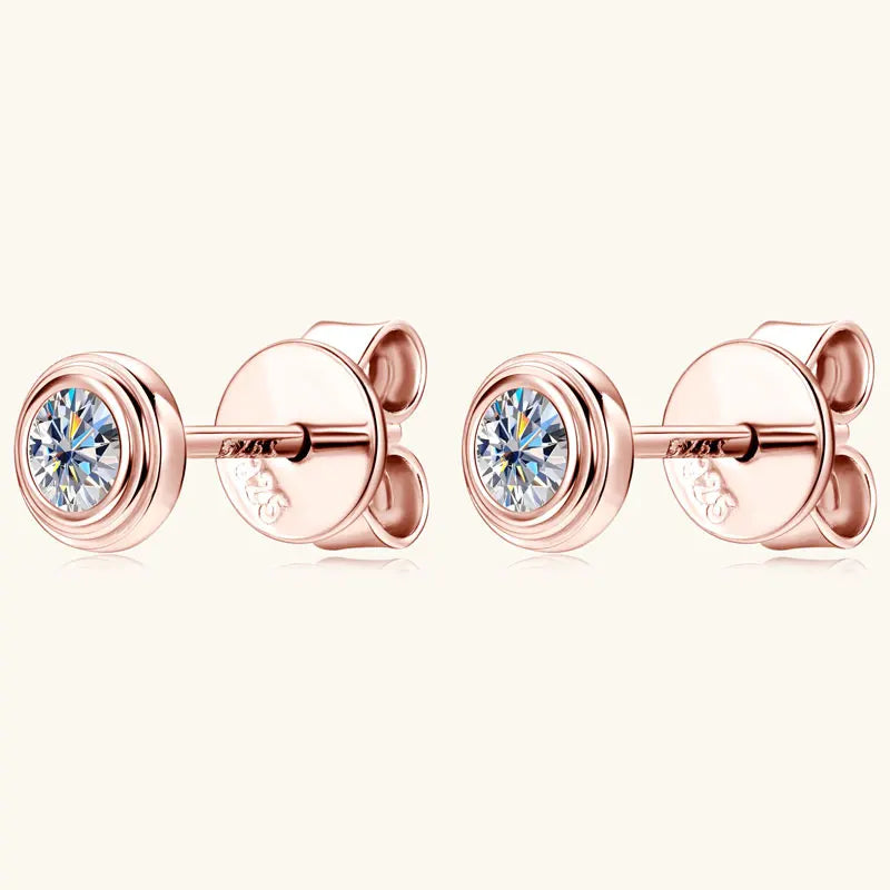 2025 Trendy 3mm Moissanite Jewelry Set 925 Silver Plated Rose Gold Necklace Bracelet Earrings Set for Women Valentine's Day Gift