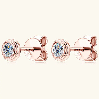 2025 Trendy 3mm Moissanite Jewelry Set 925 Silver Plated Rose Gold Necklace Bracelet Earrings Set for Women Valentine's Day Gift