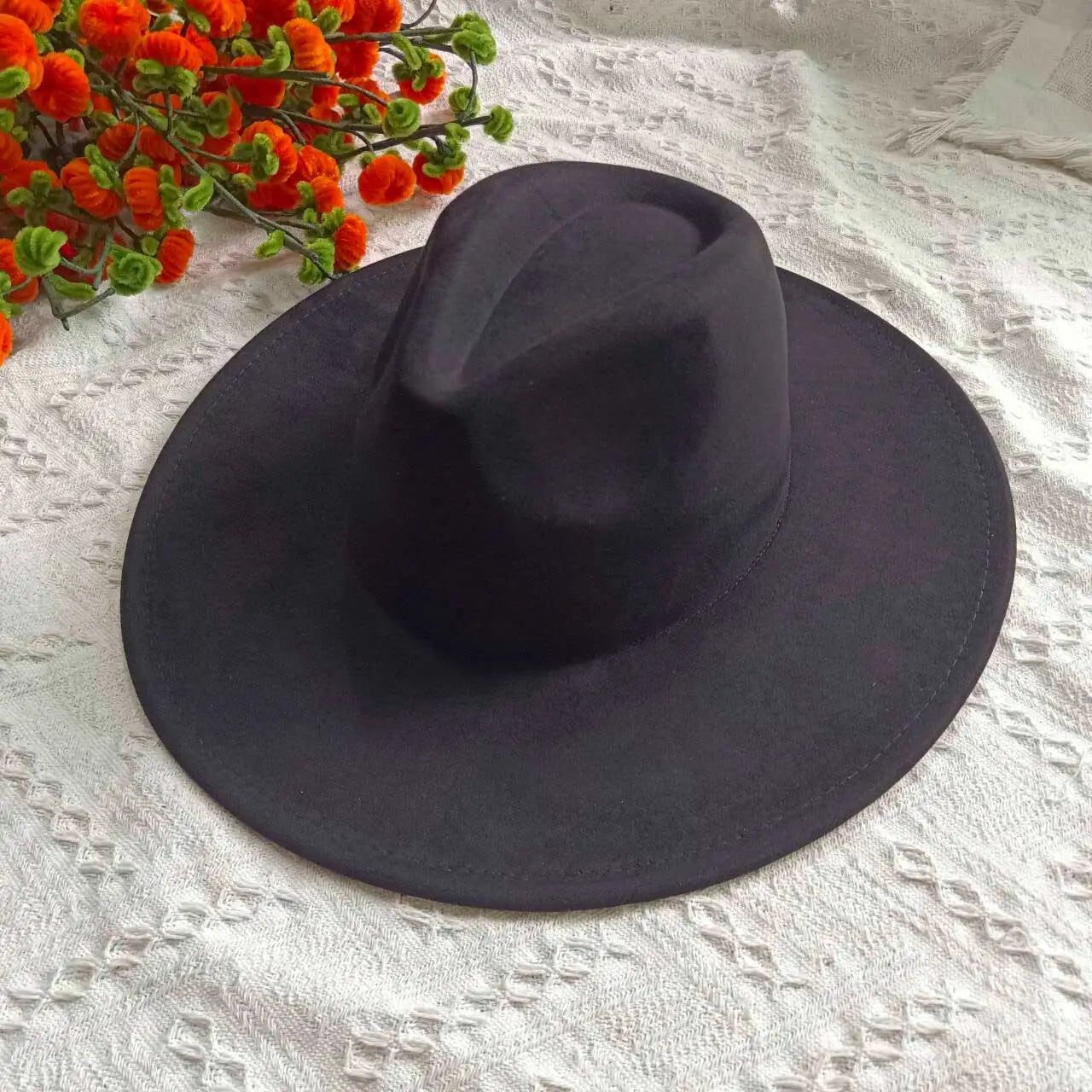 Hats Blank Hats for Burning Multicolor teardrop shaped Top 9.5cm Brim Unisex Jazz Hat Church Hat