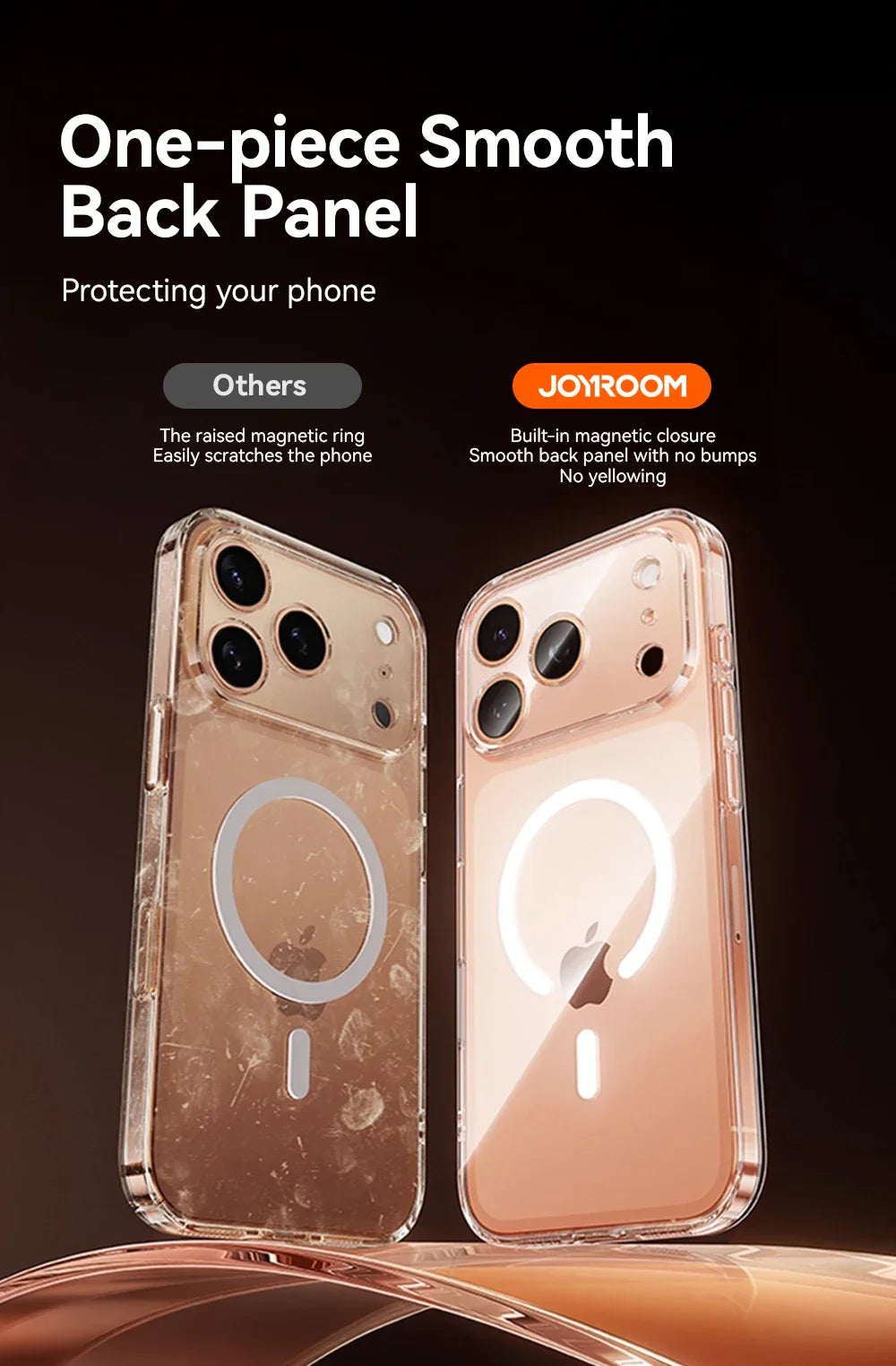 Magnetic Case For iPhone 17 Pro Max Case Anti Yellow Transparent Cover For iPhone 17 Pro Max Wireless Charger Thin Cover