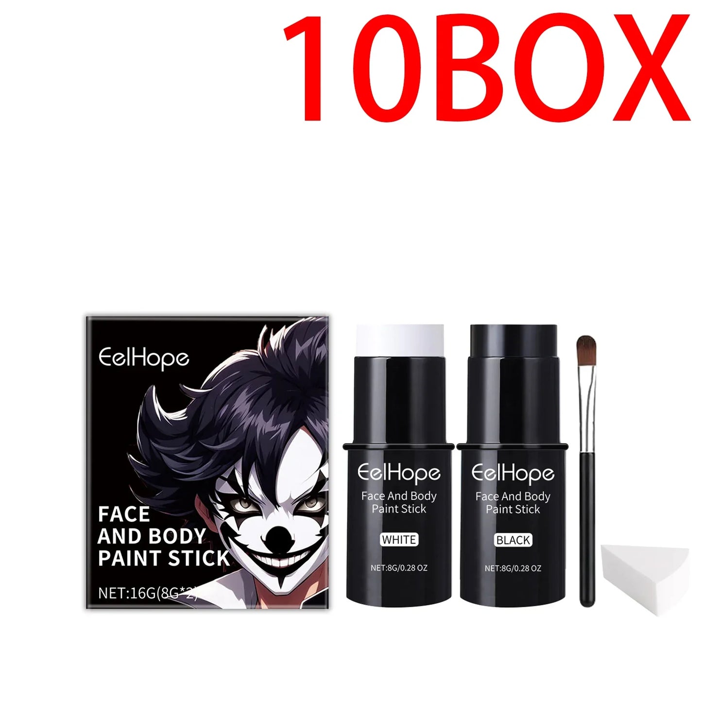 Halloween Face Paint Sticks Kit Vibrant Costume Makeup Set for Kids Adults Washable Cream-Based Face Paint for Body Art