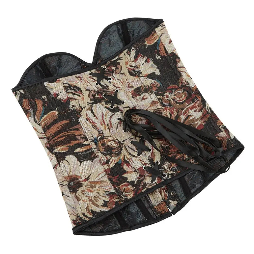 New petal painted court style corset and body shaping top