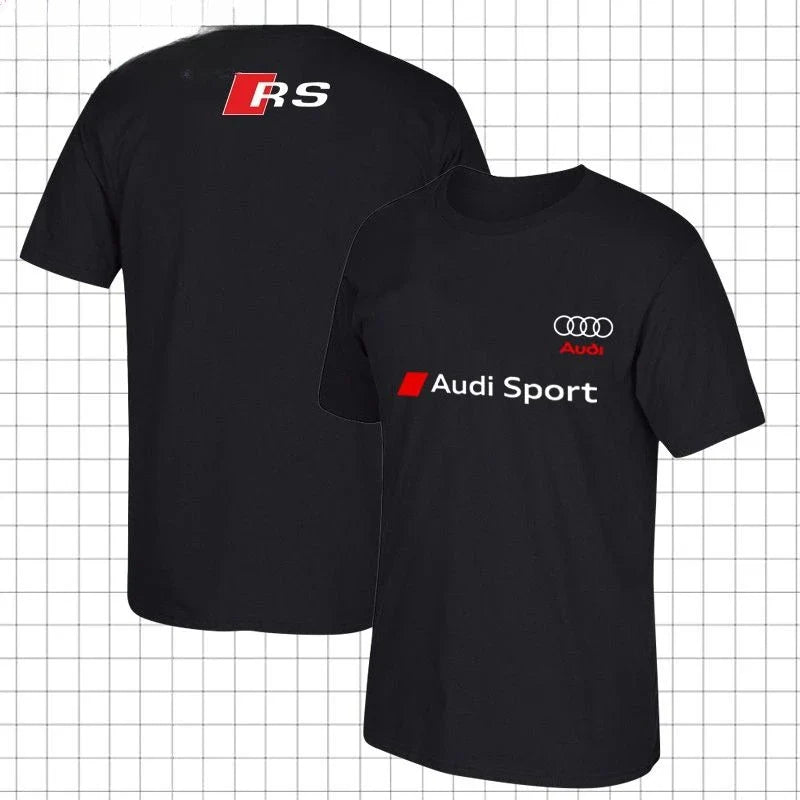 Cotton Men's Crew Neck Short Sleeve Loose Large Size Audi Performance Car Division Audi RS T-Shirt Top
