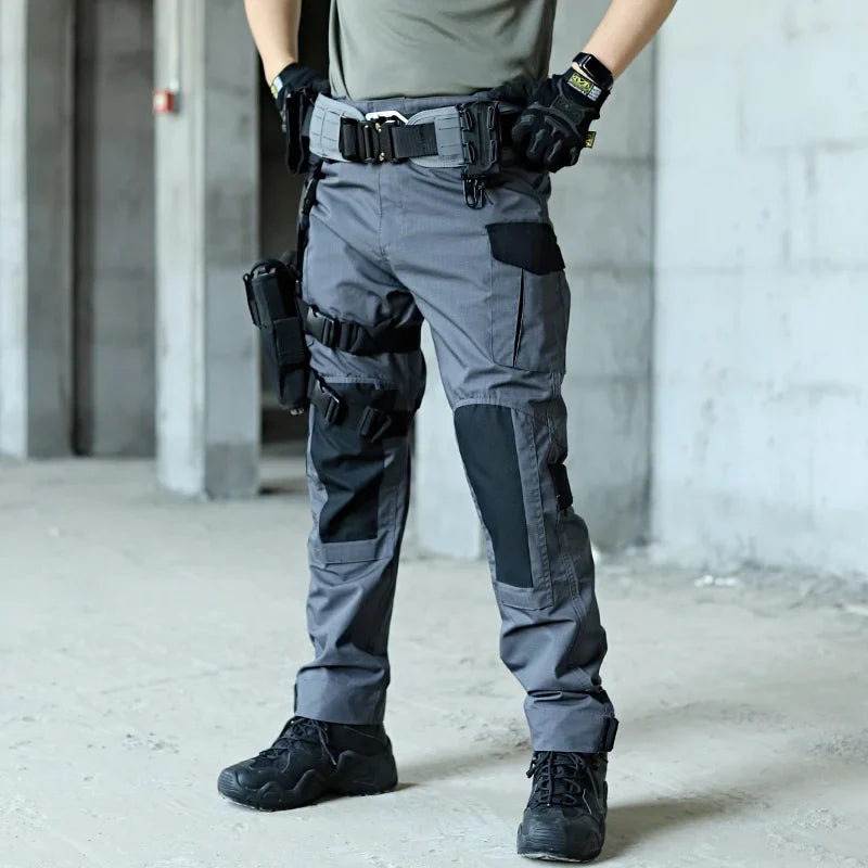Outdoor Tactical Pants Casual Waterproof Cargo Pant Men New Training Trousers Wear-Resistant Multi Bag Casual Man Pant New