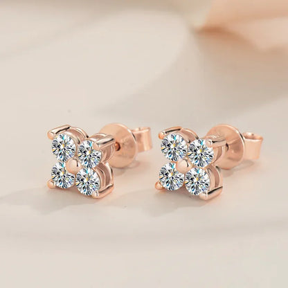 0.6cttw Moissanite Diamond Stud Earrings with Certificates 925 Sterling Silver Heart Shape Earring for Women Fine Jewelry KUTPF