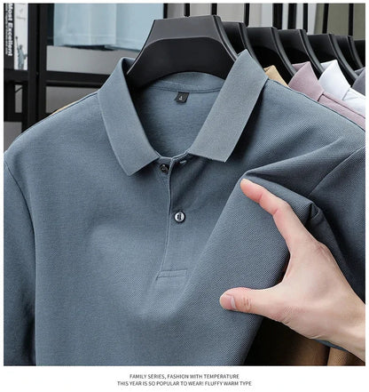 20 Colors Men's 100% Cotton Polo Shirt - Summer Casual Breathable Tee,Ideal for Golf and Sports,Business Casual,Silk-Like Finish