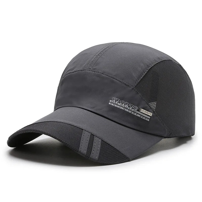 Summer Thin Men's Hat Sweat-absorbing Net Hat Breathable Outdoor Suhade Fishing Hat Sunscreen Baseball Cap Breathable Adjustable